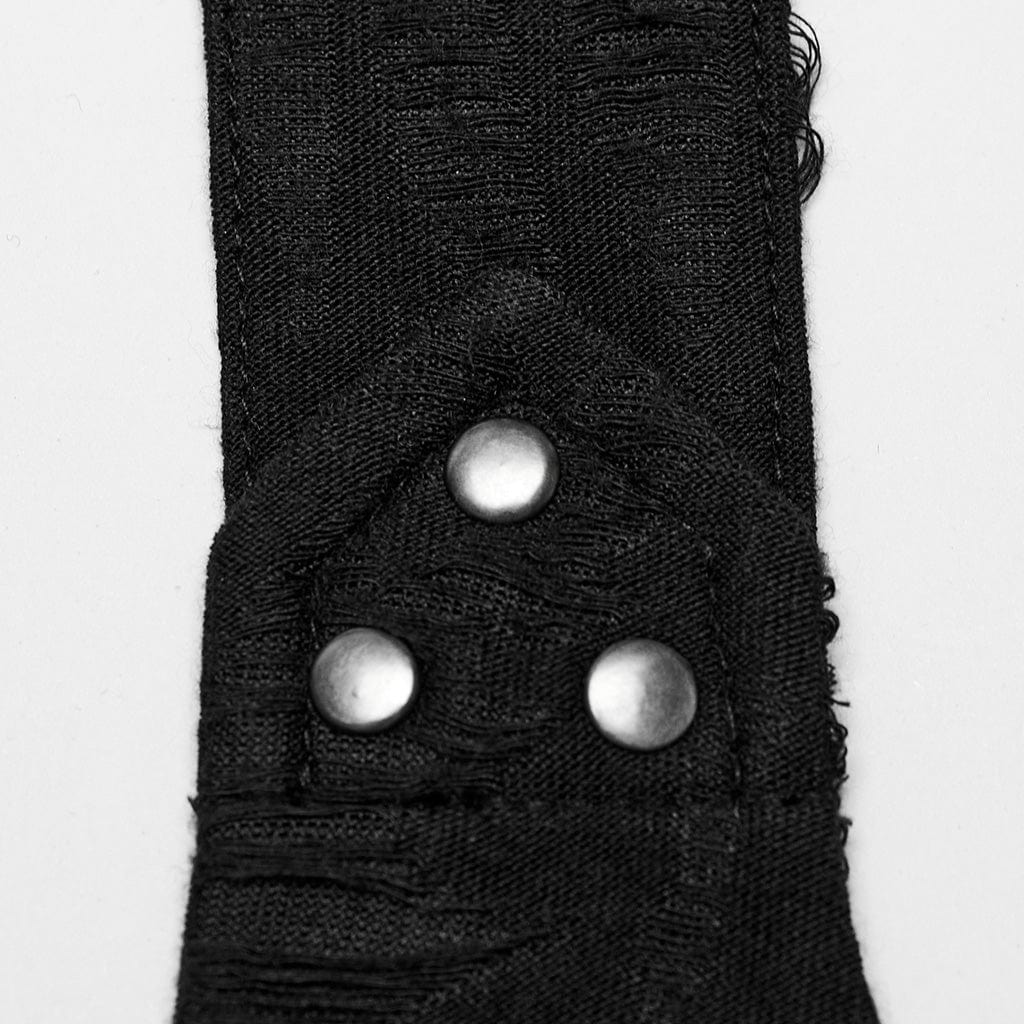 Damen Punk-Weste mit unregelmäßigem, zerrissenem Neckholder - Gothic Shop