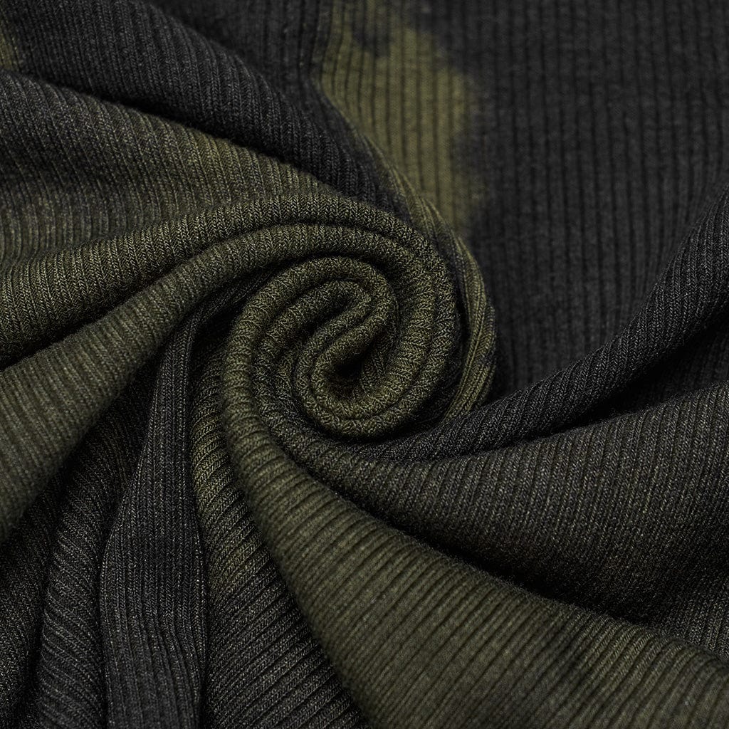 Damen Punk Buckle Eyelet Bustier Schwarz-Grün - Gothic Shop