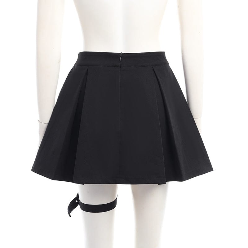 Damen Punk Cutout Mesh Splice Crop Top - Gothic Shop