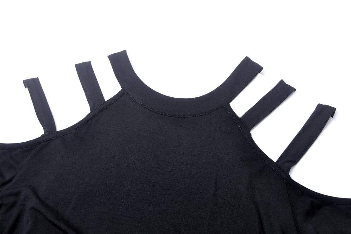 Damen Punk Daily Wear Schulterfreie Langarm-T-Shirts - Gothic Shop