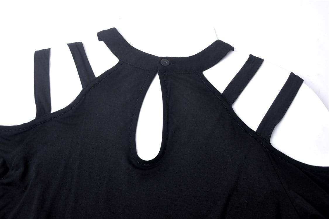 Damen Punk Daily Wear Schulterfreie Langarm-T-Shirts - Gothic Shop