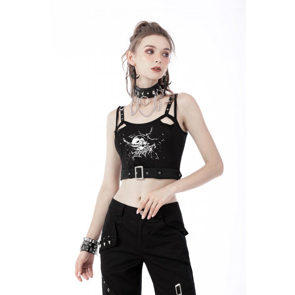 Damen Punk Ripped Devil Fish Bustier - Gothic Shop