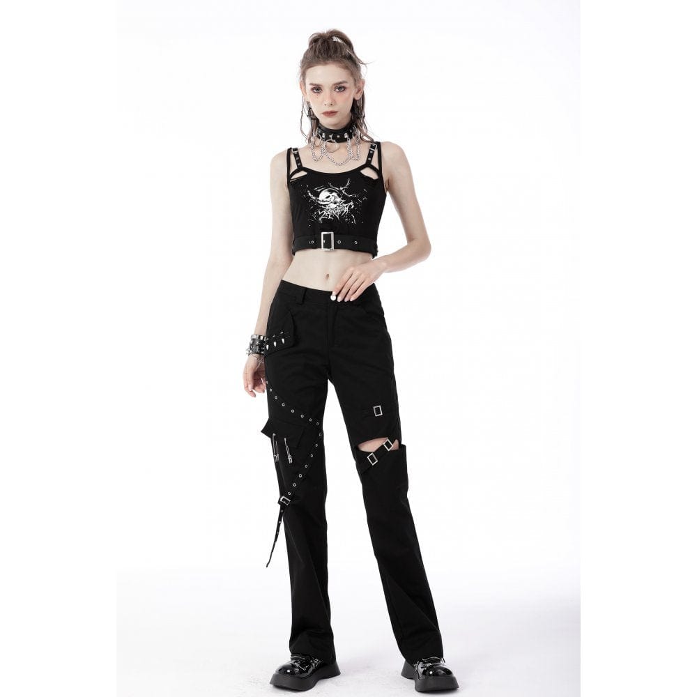 Damen Punk Ripped Devil Fish Bustier - Gothic Shop