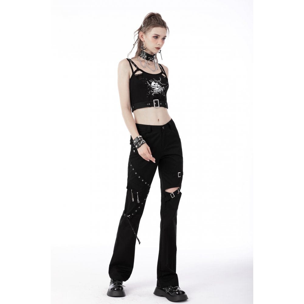 Damen Punk Ripped Devil Fish Bustier - Gothic Shop