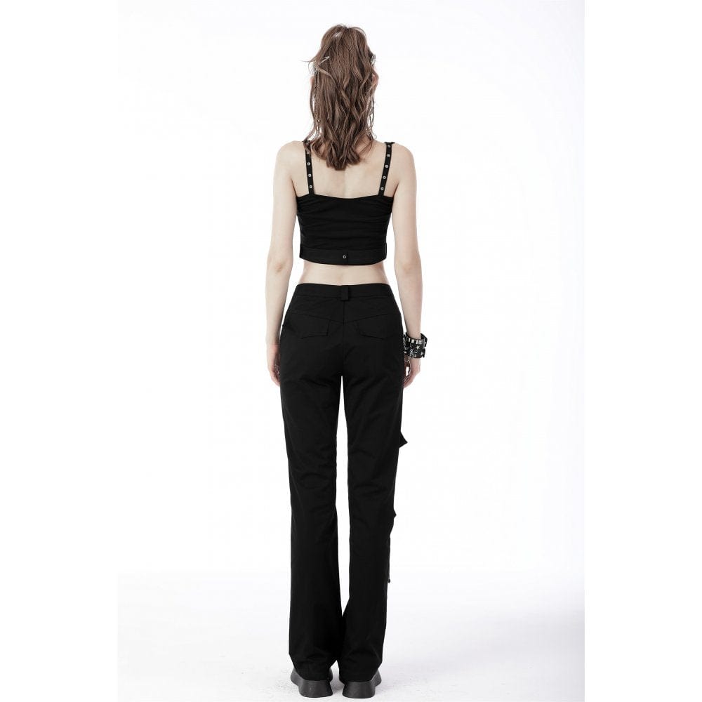 Damen Punk Ripped Devil Fish Bustier - Gothic Shop