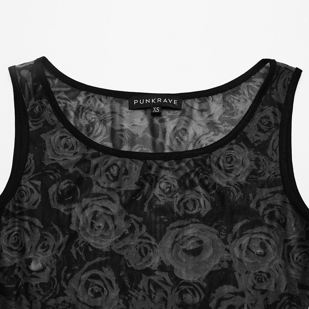 Damen Punk Rose Mesh Bodysuit Schwarz - Gothic Shop