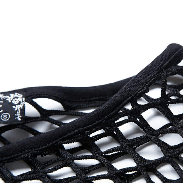 Figurbetontes Oberteil aus Netzstoff für Damen - Gothic Shop