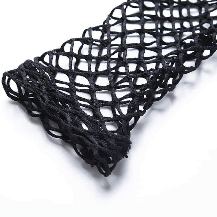 Figurbetontes Oberteil aus Netzstoff für Damen - Gothic Shop