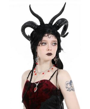 Gothic-Fledermaus-Rubin-Ohrringe für Damen - Gothic Shop