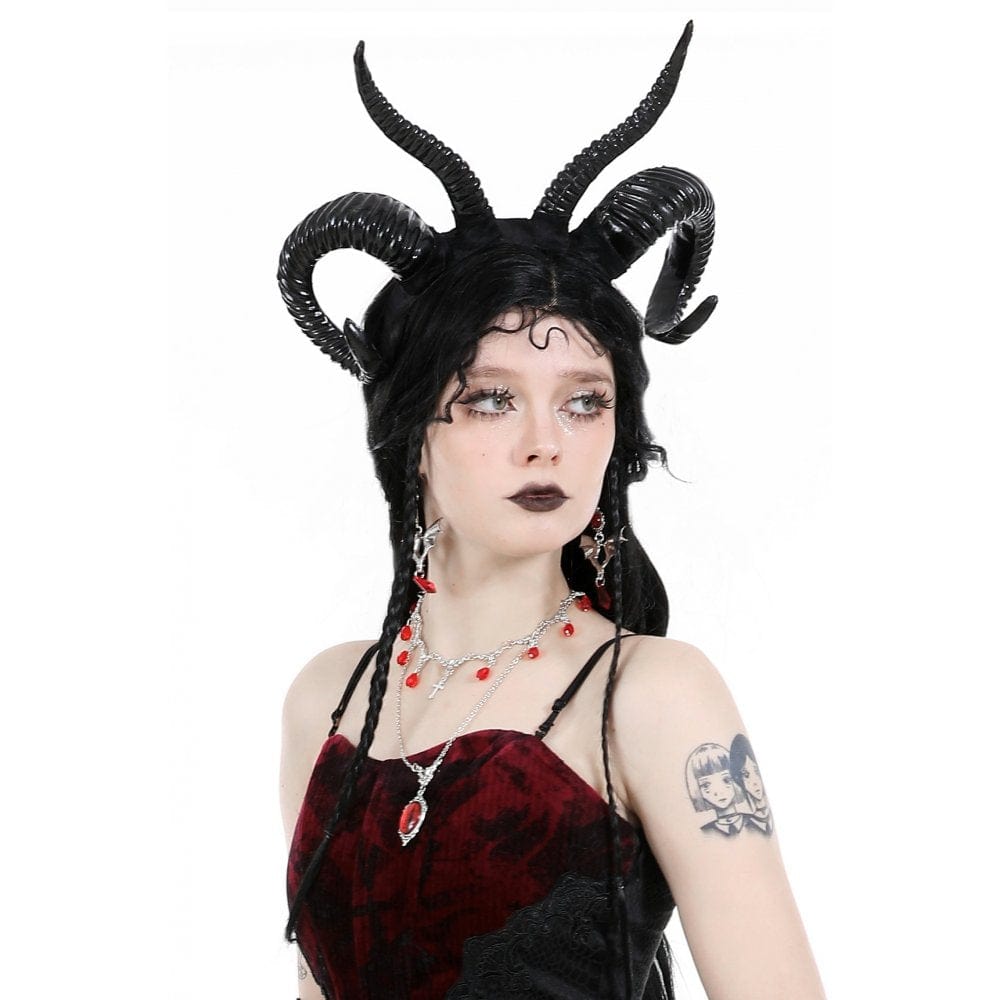 Gothic-Fledermaus-Rubin-Ohrringe für Damen - Gothic Shop