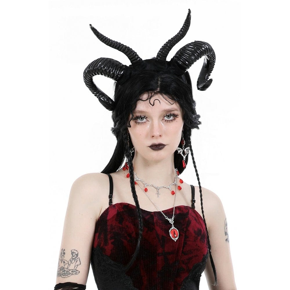 Gothic-Fledermaus-Rubin-Ohrringe für Damen - Gothic Shop