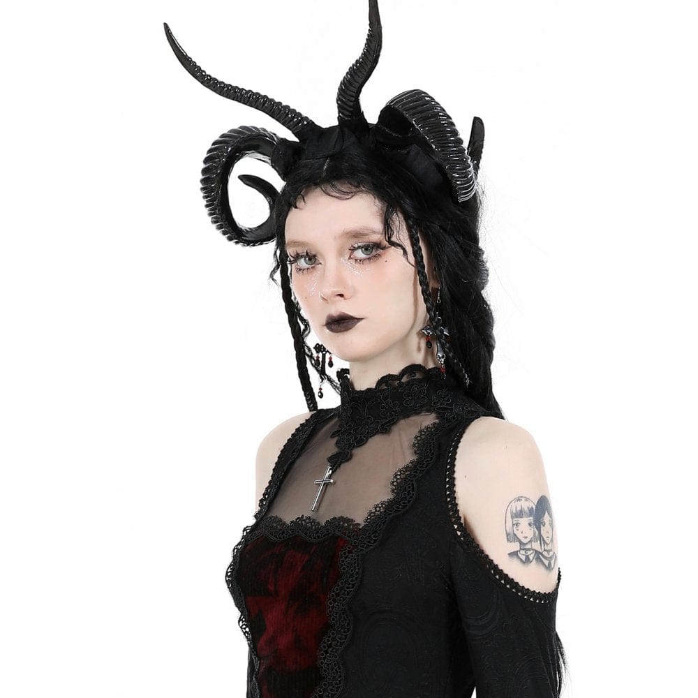Gothic-Perlen-Kreuz-Ohrringe für Damen - Gothic Shop