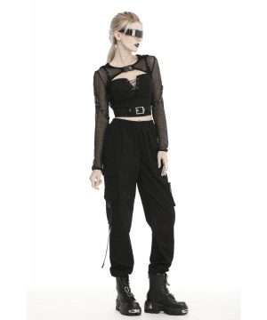 Gothic Fishnet Mesh Capes mit Kapuze für Damen - Gothic Shop