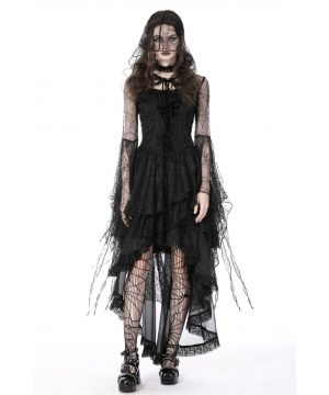 Damen-Umhang mit ausgestellten Ärmeln und Kapuze im Gothic-Stil - Gothic Shop
