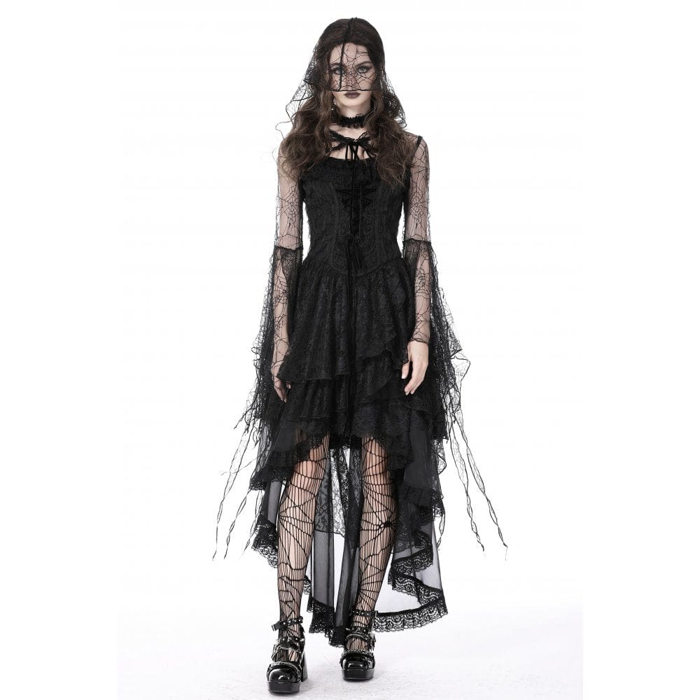 Damen-Umhang mit ausgestellten Ärmeln und Kapuze im Gothic-Stil - Gothic Shop