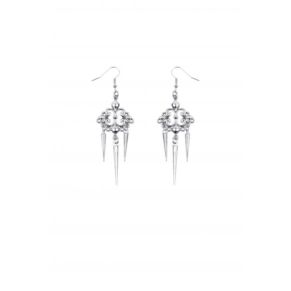 Damen-Ohrringe mit Gothic-Blumenmuster - Gothic Shop