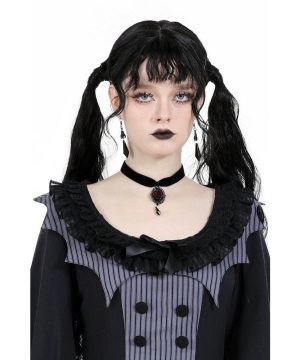 Gothic-Halsband aus Rosensamt für Damen - Gothic Shop