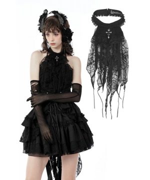 Gothic-Spinnennetz-Spitzenhalsbekleidung für Damen - Gothic Shop