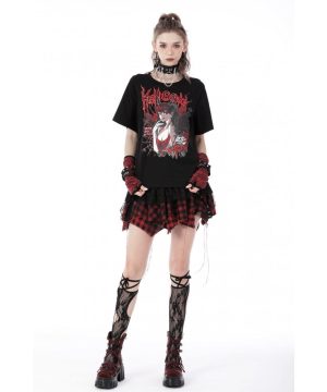 Damen-T-Shirt „Grunge Devil's Temptation“. - Gothic Shop