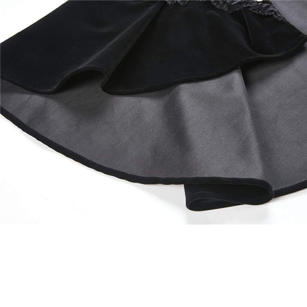 Hochgeschlossenes Velours-Gothic-Cape für Damen - Gothic Shop