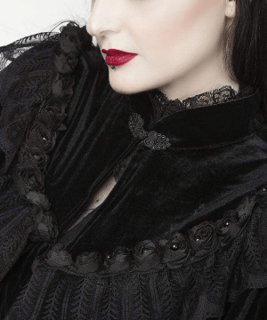 Vintage-Umhang aus Spitze und Blumen für Damen - Gothic Shop