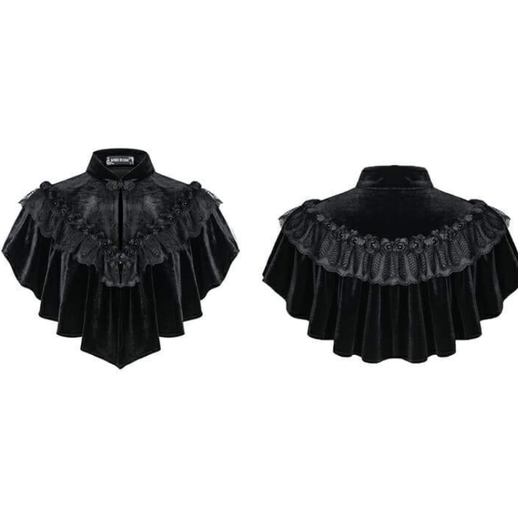 Vintage-Umhang aus Spitze und Blumen für Damen - Gothic Shop