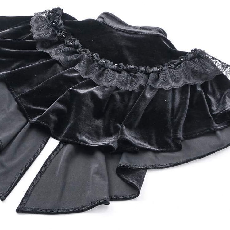 Vintage-Umhang aus Spitze und Blumen für Damen - Gothic Shop