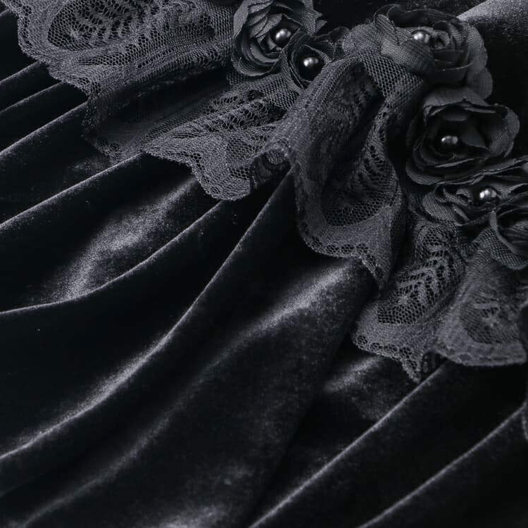 Vintage-Umhang aus Spitze und Blumen für Damen - Gothic Shop