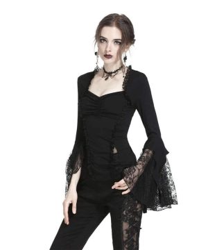 Kurzes Gothic-Top im Prinzessinnen-Schnitt für Damen - Gothic Shop