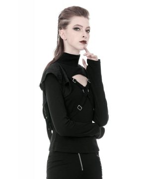 Punk Cross Connection-Kapuzenoberteile für Damen - Gothic Shop