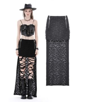 Damen-Punk-Rüschen-Ripping-High-Low-Rock - Gothic Shop