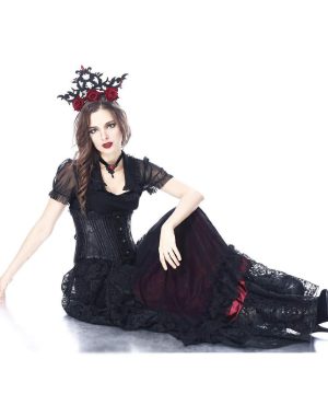 Scarlet Rose Gothic-Fascinator für Damen - Gothic Shop