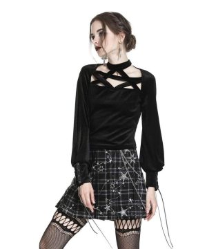 Damen-Gothic-Top im Star-Design - Gothic Shop