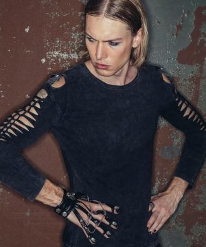 Herren-Gothic-Armband mit Fingerverlängerungen - Gothic Shop