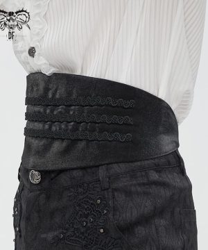 Gothic-Gürtel mit geflochtener Schnalle für Herren - Gothic Shop