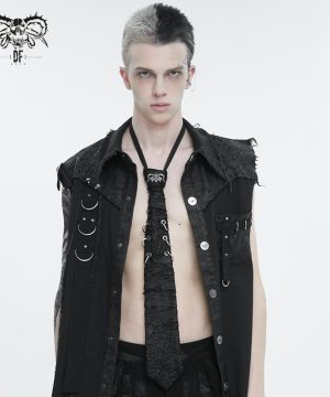 Herren-Krawatte mit Totenkopf-Motiv im Gothic-Stil - Gothic Shop