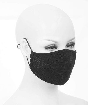 Unisex Gothic Spinnennetz-Masken mit Einweg-Filtereinsatz, 2er-Set - Gothic Shop
