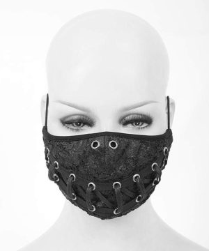 Unisex Grunge Frayed Wrinkle Ropes Masken mit Einweg-Filtereinsatz, 2er-Set - Gothic Shop