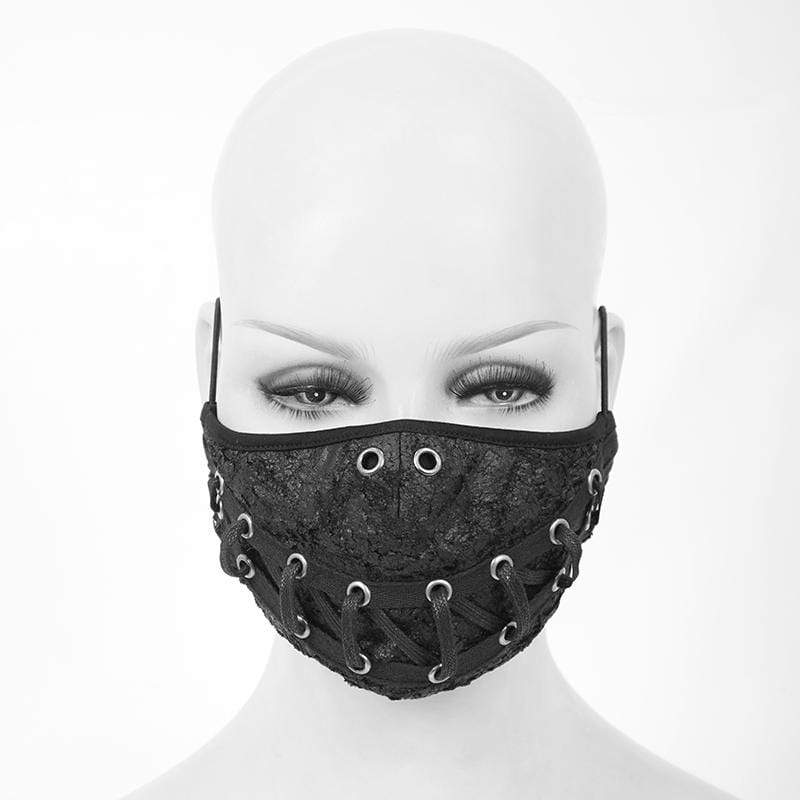 Unisex Grunge Frayed Wrinkle Ropes Masken mit Einweg-Filtereinsatz, 2er-Set - Gothic Shop