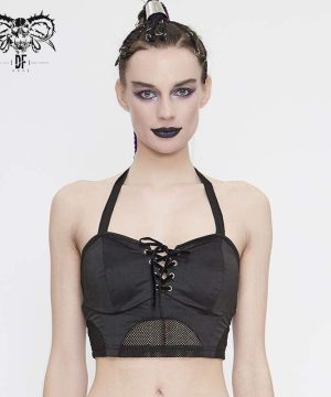 Schwarze Gothic-Bustiers-Bikinioberteile für Damen - Gothic Shop