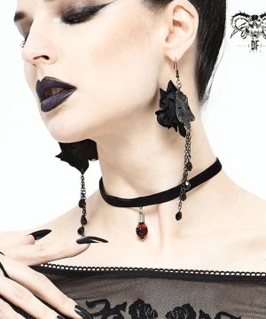 Gothic Blood Velet-Halsband für Damen - Gothic Shop