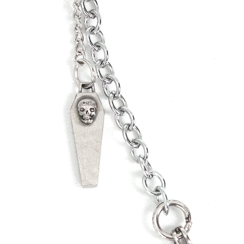 Gothic-Totenkopf-Kettenbrosche für Damen - Gothic Shop