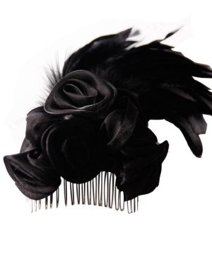 Damen-Peineta mit Rosen und Federn - Gothic Shop
