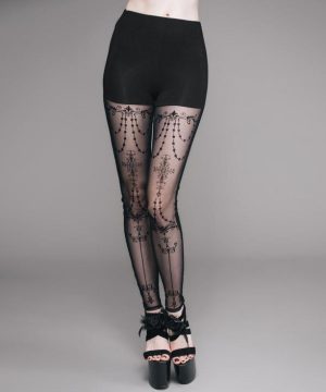 Spitzen-Gothic-Punk-Leggings für Damen - Gothic Shop