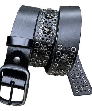 Gothic-Nietengürtel mit Ausschnitten für Herren - Gothic Shop