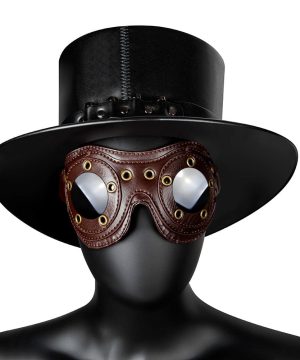 Herren-Brille aus Kunstleder mit Gothic-Ösen - Gothic Shop