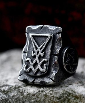 Herren-Punk-Crack-Ring im Used-Look - Gothic Shop