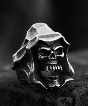 Punk-Todesschädel-Ring für Herren - Gothic Shop