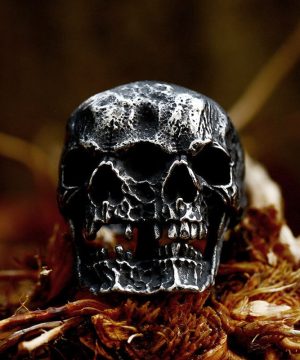 Herren-Punk-Doppelschädel-Ring - Gothic Shop