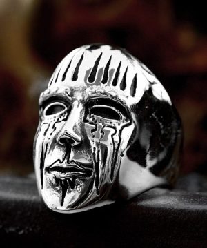 Punk-Gesichtsmaskenring für Herren - Gothic Shop